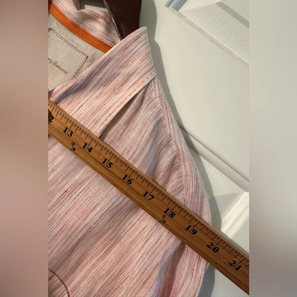 TOMMY BAHAMA Men’s XXL Long Sleeve 100% Linen Pink Gradient Pinstripe PRISTINE - Picture 11 of 14